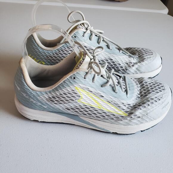 Altra Viho Shoes Womens Size 8.5 Gray White Yellow 26mm Neutral Trainer Running - Picture 1 of 12